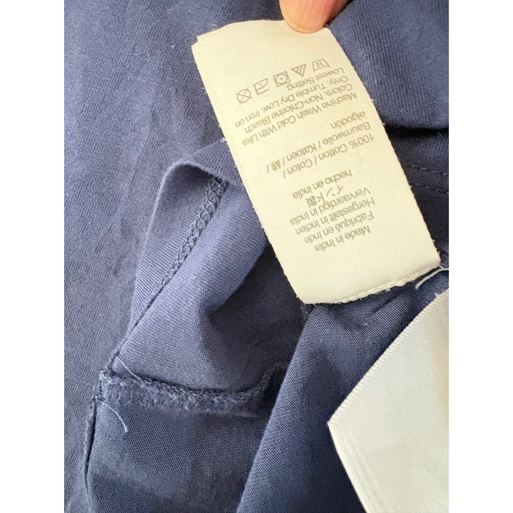 J.Crew Womens Navy Blue Puff Sleeve Long Sleeve Crewneck T-Shirt Top XS - Picture 13 of 13